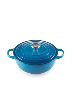 Buy Le Creuset Signature Marseille Blue Cast Iron 26cm Marmite in Saudi Arabia