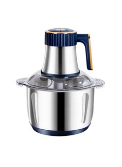 Buy 5-Speeds Electric Food Chopper Meat Grinder with 304 Stainless Steel Bowl 5L 400W F31 Blue/Silver in Saudi Arabia