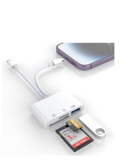 اشتري Rocketek SD Card Reader for iPhone/iPad Lightning  USB C Connector to SD/TF Adapter Memory Micro SDXC Micro SDHC SDXC SDHC SD Cards USB Disk iPhone/iPad/MacBook/Samsung في السعودية