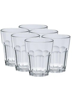 Buy Drinking Glasses By Decor Works 12 Oz Acrylic Set of 6, Clear Tumbler Dishwasher Safe Unbreakable Cup Set Of 6 in UAE