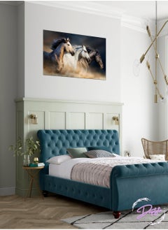 Buy Beautiful Horses Wall Art Canvas with Wooden Frame Home Decor 60cm x 40cm in Saudi Arabia