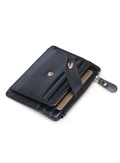 Buy Fashion Men Women Wallet Money Clip Credit Card Holder ID Business Faux Leather Purse leather designer i clip wallet durable stylish wallet for chain Black in Saudi Arabia
