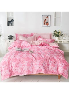 Buy 4 Piece Pink Printed Bedding Set in Saudi Arabia