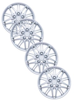 Buy Pack of 4 EM-3130 Taiwan Wheel Cover | 17" Inch | Silver Universal Nested Style in UAE