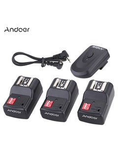 اشتري 16 Channel Wireless Remote Flash Trigger Set 1 Transmitter + 3 Receivers + 1 Sync Cord for Canon Nikon Pentax Olympus Sigma Sunpak Vivitar Neewer YOUNGNUO Speedlite في الامارات