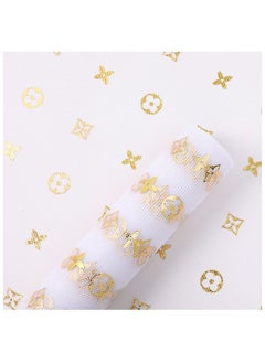 Buy 1 Roll Gift and Bouquet Wrapping Paper Four Leaf Clover Printed Gauze  50x450cm in UAE