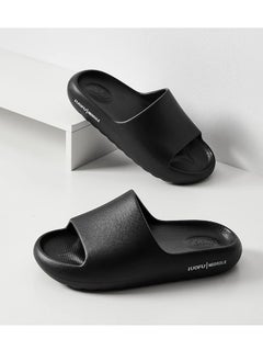 Buy Flat Slipper Men and Women Lightweight Summer Solid Color Couples Casual Indoor Bathroom Home Non-slip Shoes in Saudi Arabia