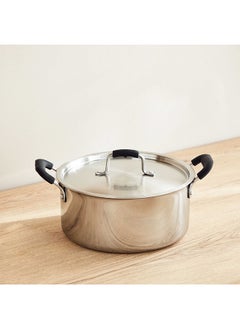 Buy Glisten Triply Casserole with Steel Lid 32 x 14 x 24 cm in UAE