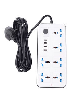 اشتري Power Strips Extension Cord 6 Outlets, Power Socket with 3 USB Ports1 PD Type-C Mobile Charger Universal Charging Socket with 1.8M Bold Extension Cord في السعودية