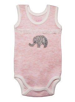 Buy Baby Sleeveless Bodysuit for Baby Girl Pink Colour in UAE