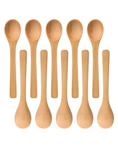 اشتري 30 Pack Small Wooden Spoons, Mini Soup Spoons, Short Handle Mini Condiments Salt Spoons, Suitable for Coffee Tea Jam Mustard Ice Cream Milk Powder Spices في السعودية