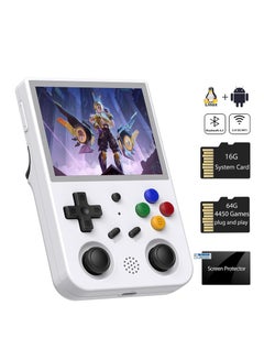 RG353V Retro Handheld Game with Dual OS Android 11 and Linux,RG353V with  64G TF Card Pre-Installed 4452 Games Supports 5G WiFi 4.2 Bluetooth Online