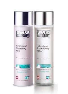 Buy Refreshing Cleansing Milk 200ml & Mattifying Toner 200ml for Long Lasting Mattifying Look| Makeup Remover, Toning For Combination to Oily Skin in UAE