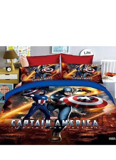 اشتري Disney Three-Piece Set Cotton Quilt Single Size Comforter Bedding Set, Anime Cartoon Bed kids Duvet Cover Set في الامارات