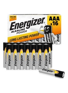 Buy Energizer AAA Batteries, Alkaline Power, 16 Pack, AAA Battery Pack - Noon Exclusive in Saudi Arabia