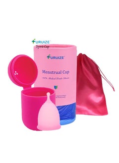 Buy Period Cup Menstrual Cup 100% Medical Menstruation Cup, Menstrual Cup, Reusable Period Cups, Tampon and Pad Alternative, Made of Medical Grade, Comfortable With Silicone Storage Or Sterilizer Cup Case in UAE