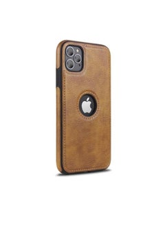 Buy iPhone 11 pro Case , Luxury Vintage Premium Leather Back Cover Soft Protective Mobile Phone Case for iPhone 11 pro 5.8" Brown in Saudi Arabia