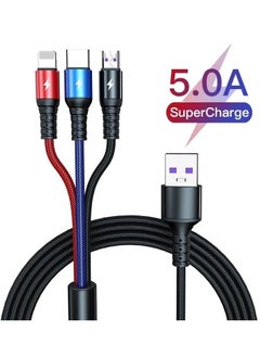 Buy 3 in 1 Super Fast Charging USB Cable Compatible with Most Smartphones Tablets in UAE