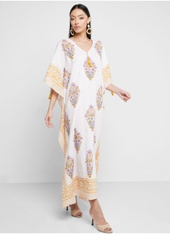 Buy Cape Sleeve Printed Kaftan in Saudi Arabia