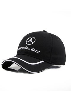 Buy Mercedes Benz Logo Embroidered Adjustable Baseball Caps for Men and Women Hat Travel Cap Car Racing Motor Hat in UAE