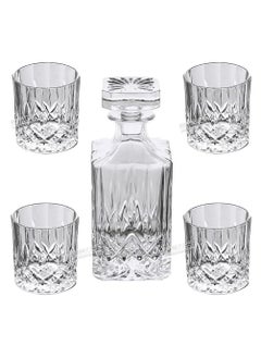 اشتري Glasses and Decanter Set, Decanter Lead-Free Crystal Glass, Tasting Cups  Old Fashioned Glass,  (1 Decanter & 6 Glasses Set) في الامارات