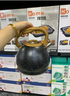 Buy Tea pot with whistle made of stainless steel in granite shape in Egypt