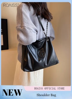 اشتري Fashionable And Versatile Pu Leather Tote Bag Women'S Daily Commuting Large Capacity Design Shoulder Bag في الامارات