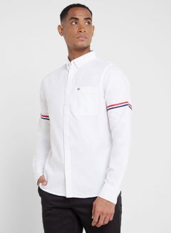 Buy Thomas Scott Men White Slim Fit Pure Cotton Casual Sustainable Shirt in UAE