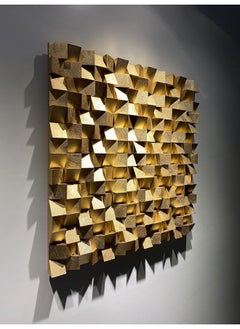 Buy Gold Monochrome Wood Wall Decor By Woodeometry in Egypt