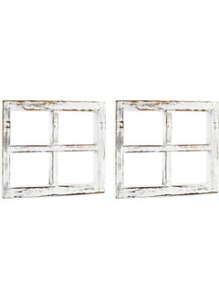 اشتري Window Wood Frames 2-Pack 11 x 16 Inch Whitewashed  Distressed White Window Pane Wall Decor for Photos Pictures Collages and DIY Wall Art في الامارات