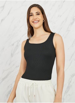 Buy Ribbed Square Neck Tank in Saudi Arabia