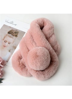 Buy Faux Rabbit Fur Scarf Warm Collar SnoodWood powder Wood powder in Saudi Arabia