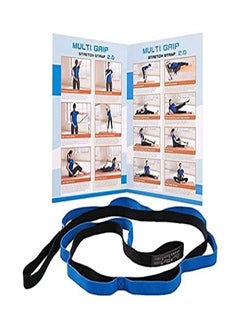 Buy Stretch Strap with Exercise Guide Versatile Multi-Loop Perfect for Yoga Pilates and Physical Therapy Portable Helps Improve Flexibility in UAE