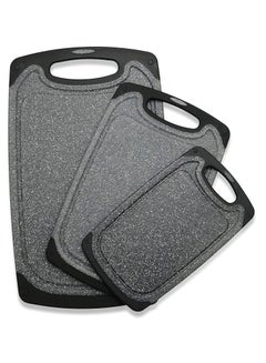 Buy Cutting Boards for Kitchen, Plastic Chopping Board Set of 3 with Non-Slip Feet. in UAE