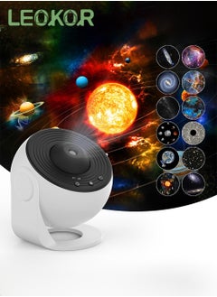 Buy Star Projector, Planetarium Projector for Bedroom Ultra Clear Galaxy Night Light with 4K Replaceable 12 Galaxy Discs 360 Degree Rotation Real Sky Light in Saudi Arabia