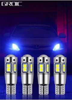 Buy 4pcs 168 194 T10 LED Bulbs Super Bright 10x3030SMD Chips LED Lamp for Side Marker Door Wedge lights, Trunk Reading Light, Side Door Courtesy Lights, Interior Map Lights, (Blue) in UAE