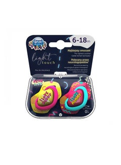 Buy CANPOL BABIES Symmetric silicone pacifier NEON LOVE pink 2 pieces in Egypt