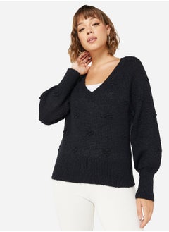 Buy Recycled V-Neck Knit Pullover in UAE