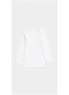 Buy White Long Sleeved T Shirt in UAE