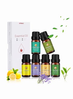 Buy Essential Oils Set for Diffuser, 6pcs x 10 mL Diffuser Oil, Lavender, Eucalyptus, Lemon, Sweet Orange, Tea Tree, Peppermint, Aromatherapy Oils Gift Set in Saudi Arabia