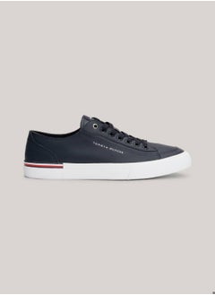 Buy Men's Signature Trim Logo Trainers -  Leather mix upper, Blue in Saudi Arabia