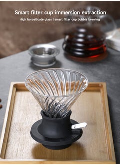 Buy Brutelle Coffee Filter Cup Glass Drip Type Hand Brewed Coffee Filter Pot Filter Paper V Shaped Drip Coffee Machine Coffee Accessories in Saudi Arabia