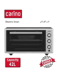 اشتري Carino Electric Oven With double Glass Door 42L 1300W CM4240 Black & Silver في السعودية