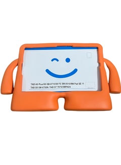 Buy Samsung Galaxy Tab S7 SM-T870 / S8 SM-X700N 11-inch Baby Case (2020/2022), Lightweight Handle Holder From Eva Sponge Shock Absorbing Durable Protective Kids Fall Protection For Galaxy Tab Orange in Egypt