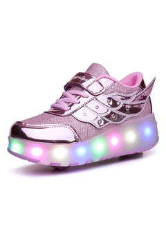 اشتري New Four-Wheel Skate Shoe Luminous Pulley Shoes في الامارات