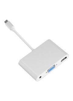 اشتري USB 3.1 Type-C Male To HDMI Audio Female Adapter Converter For MacBook Silver في السعودية