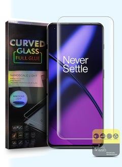 اشتري واقي شاشة من الزجاج المقوى بحواف منحنية فاخرة بغطاء كامل وغراء كامل لهاتف OnePlus 11 5G 2023 شفاف في السعودية