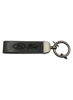 Buy Car Key Chain Super Finish Metal Ring PU Leather Strap Keychain Home Key Chain Car Keychain FORD 1Pcs in Saudi Arabia