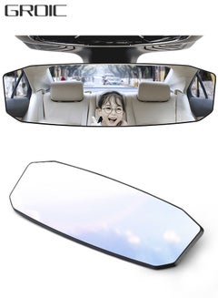 Buy Rear View Mirror for Car, 11.8 Inch Panoramic Rearview Mirror, Interior Clip-on Wide Angle Convex Universal Rear View Mirror to Reduce Blind Spot Effectively for Car SUV in UAE