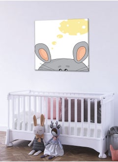 Buy Framed Canvas Wall Art Stretched Over Wooden Frame, Cute Mouse Painting, For Home, Living Room, Office Decor in Saudi Arabia